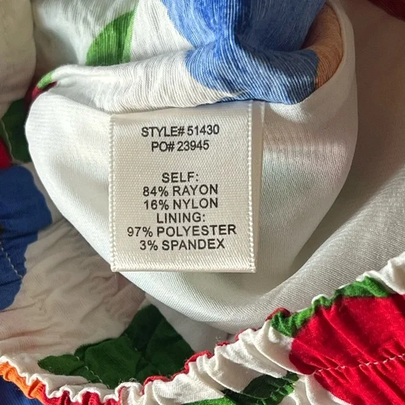 Skies Are Blue Floral Print Women's Skirt - Picture 6 of 7